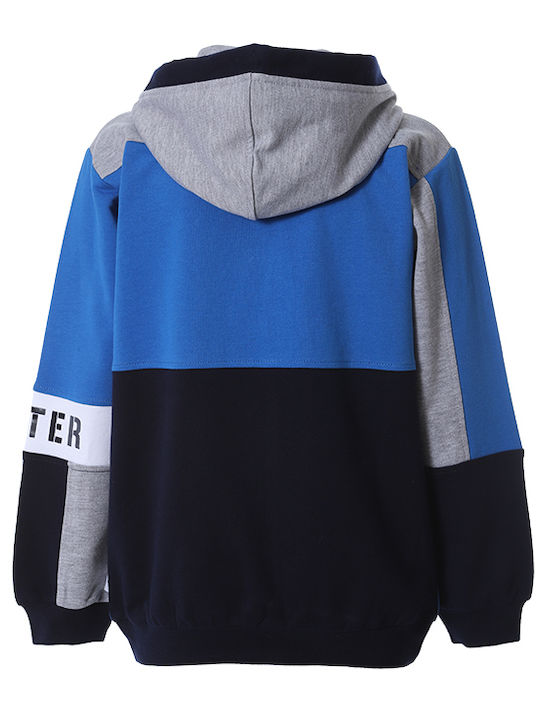 Matoufrance Boys Cotton Hooded Cardigan with Zipper Blue