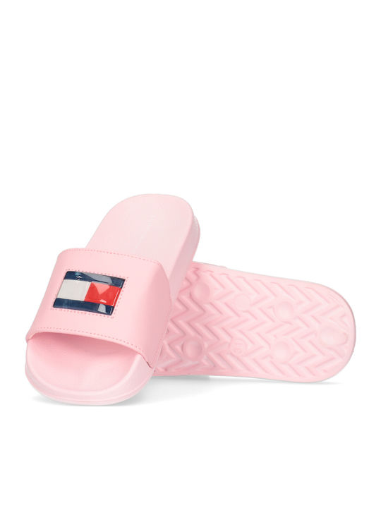 Παιδικές Σαγιονάρες Slides Ροζ Flag Print Pool
