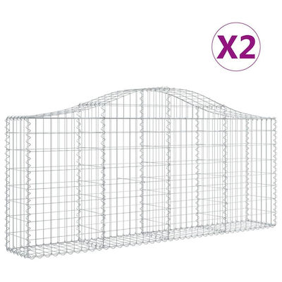 vidaXL Gabin-Box für Gartenzaun aus Stahl 200x30x100cm 2Stück