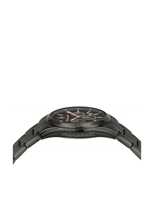 Maserati Ceas Bărbați 43mm Baterie cu Curea Cauciuc Neagră