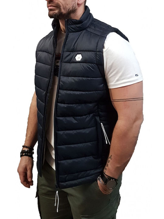 Ärmellos Jacke Marineblau