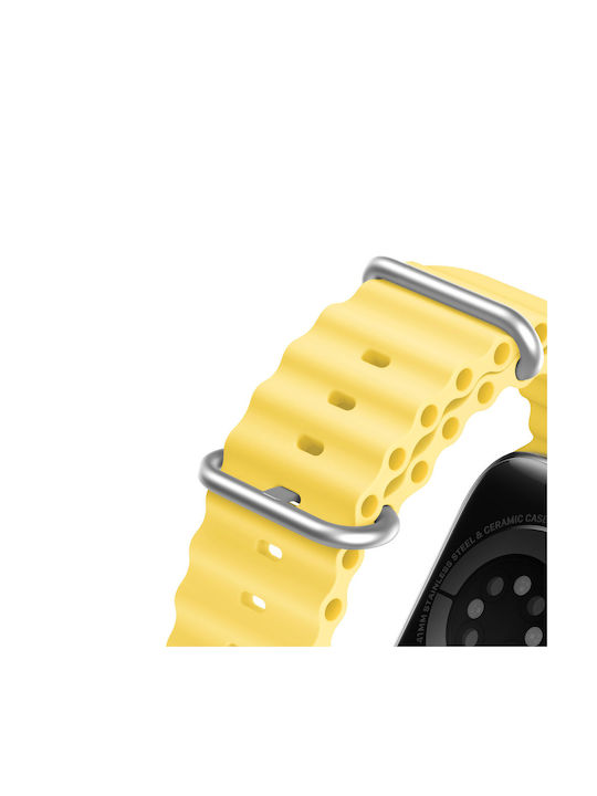 Dux Ducis Oceanwave Version Strap Silicone Yellow (Apple Watch 44/45/46mm/Ultra 49mm)