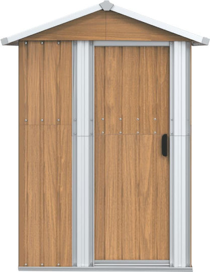 Metallic Garden Shed Galvanized Brown M1.26xW0.975xH1.77m