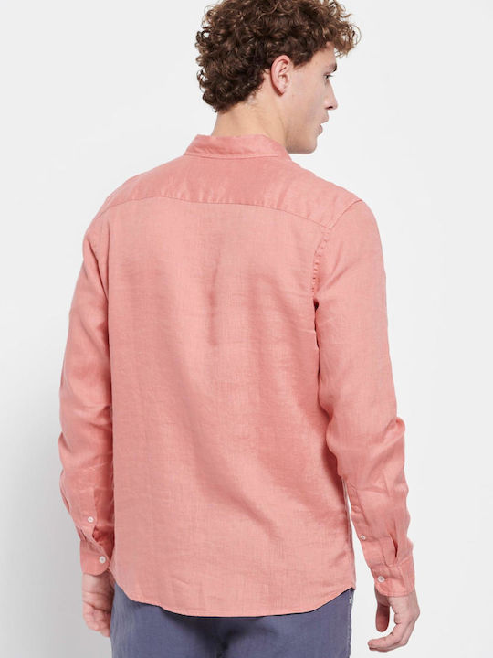 FBM007-00105 Long-sleeved Linen Shirt Terracota
