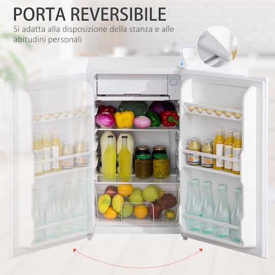 HomCom Mini Bar 91lt Î83xL47xA44cm. Alb 800-129V90WT