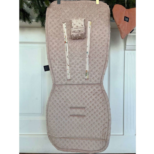 La Millou Stroller Seat Liner Double Sided Abc Fruits 36.5x85cm Pink