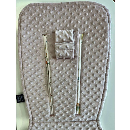 La Millou Stroller Seat Liner Double Sided Abc Fruits 36.5x85cm Pink