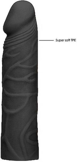 Shots RealRock Penis Sleeve Προέκταση Πέους Black 17cm