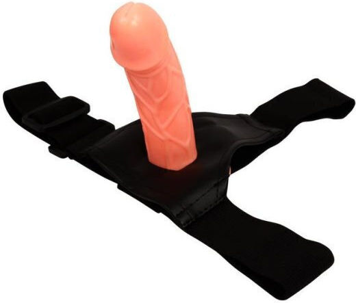 Baile Strap-On Hollow Dildo Harness with Dildo 15.5cm in skin color