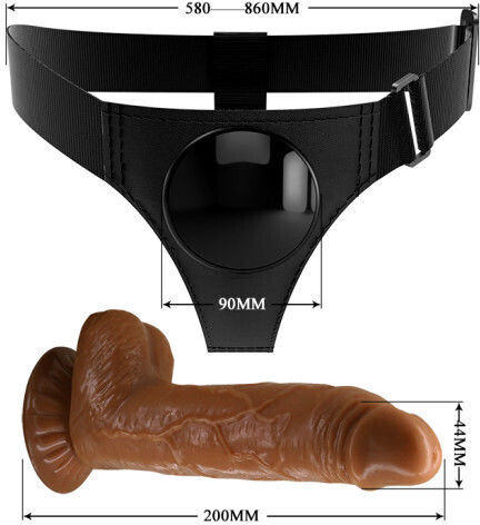 Pretty Love Michael Harness with Dildo 20cm in Brown Color