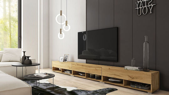 A 300 Bodenstehend mit LED-Beleuchtung Natur 300x33x30 cm