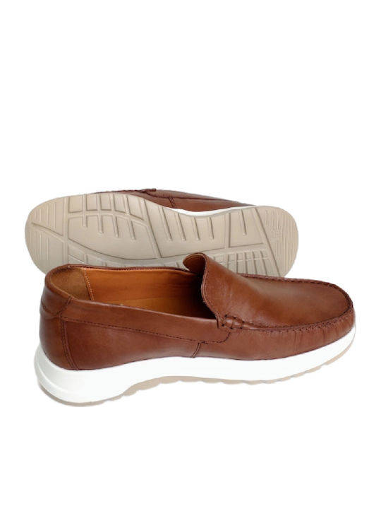 Leder Herren Mokassins in Tabac Braun Farbe