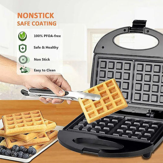 Waffle Maker 2 Portions in Rectangular Shape 750W