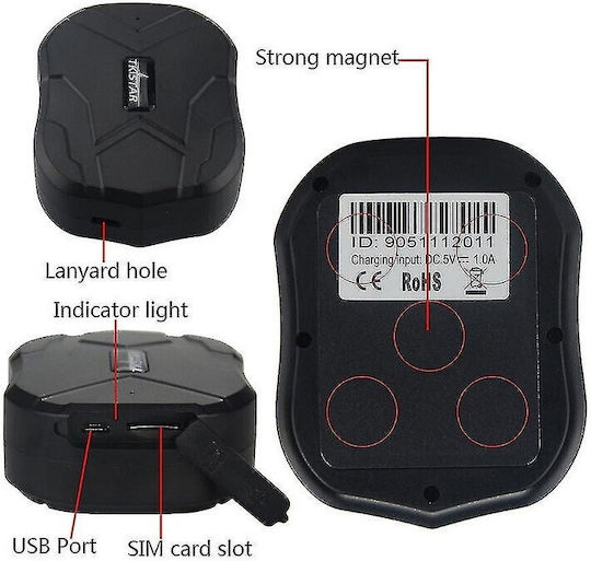 Αδιάβροχο IP65 GPS Tracker με GPRS, 2G, LBS για Φορτηγά & Σκάφη