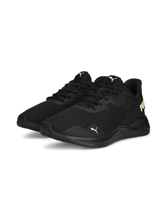 Puma Disperse XT 2 Sport Shoes for Training & Gym Black / Fizzy Lime