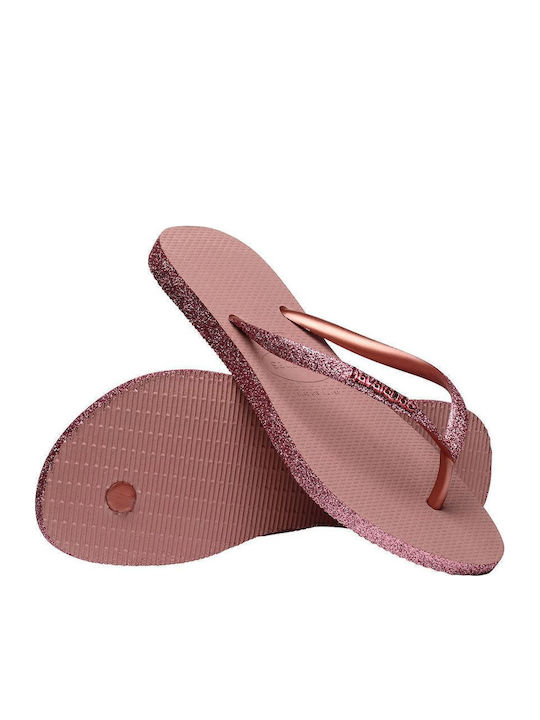 Slim Sparkle II Damen Zehentrenner Golden Blush