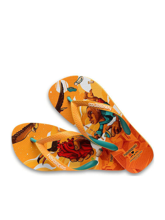 Slapi Bărbați Flip Flops Portocalii