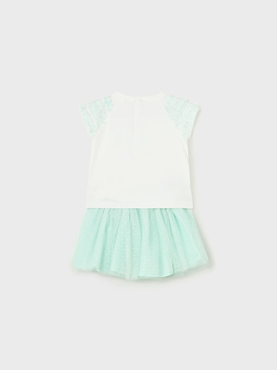 Mayoral Kids Set with Skirt Summer 2pcs Turquoise