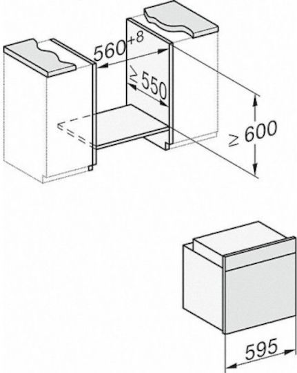 Miele Φούρνος άνω Πάγκου 76lt Π59.5εκ. Μαύρος