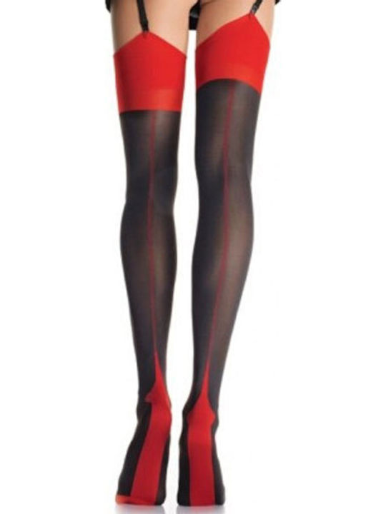 Leg Avenue 9705 Sexy Socks Black / Red