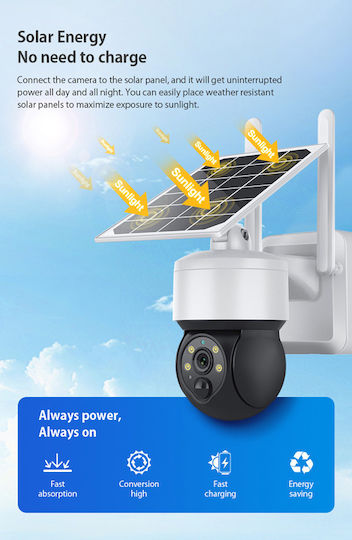 Sectec ST-S517C-3M IP Cameră de Supraveghere Wi-Fi Full HD+ 3MP Rezistentă la apă Pe baterii cu Comunicare Bidirecțională și Lentilă 3.6mm