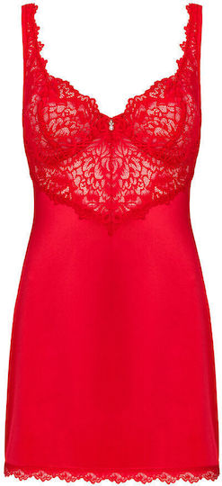 Obsessive Amor Cherris Sexy Σετ με Ρόμπα Chemise & Thong Κόκκινο