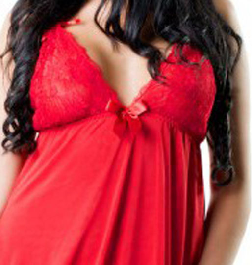 Perfect4u Σετ Sexy Babydoll Νυχτικό με String Κόκκινο