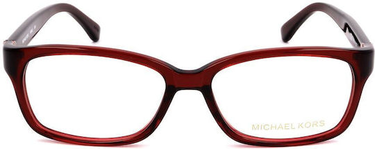 Michael Kors Weiblich Kunststoff Brillenrahmen Burgundisch MK842 604