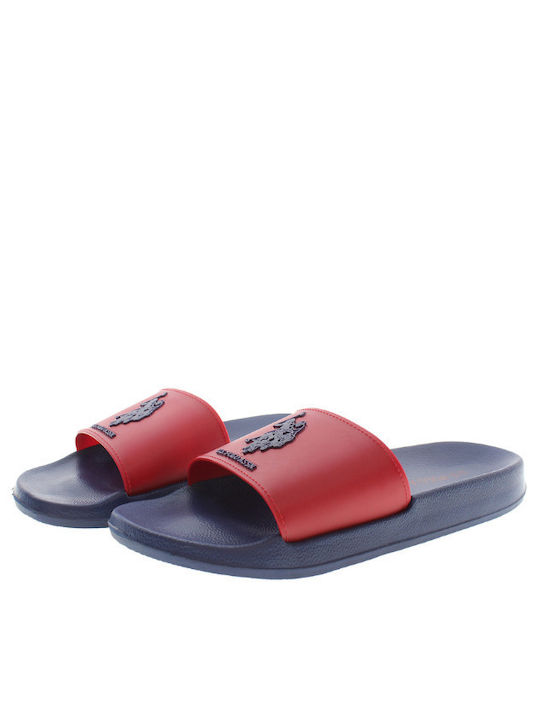 U.S. Polo Assn. Men's Slides Red