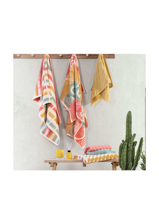 Nef-Nef Homeware Badehandtuch Gilian 70x140εκ. Gelb Gewicht 550gr/m²