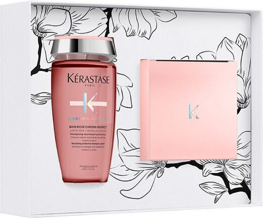 Kérastase Chroma Absolu Hair Care Set for Color Maintenance for Colored Hair with Shampoo and Mask 2pcs