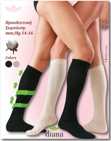 Diana Graduated Compression Calf High Socks 14-16 mmHg Black