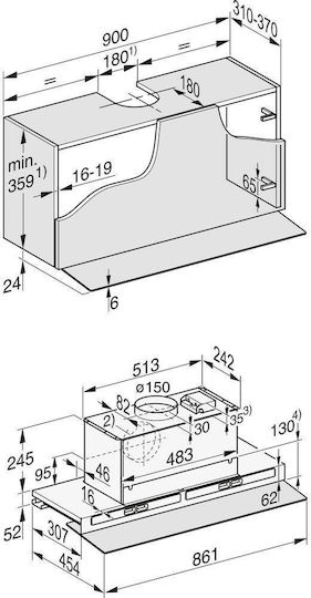 Miele DAS 4940 Sliding Vent Hood 86.1cm Inox