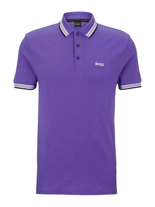 Hugo Boss Ανδρικό T-shirt Polo Μωβ