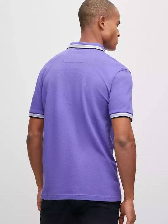 Hugo Boss Bluza Bărbătească cu Mânecă Scurtă Polo Violet