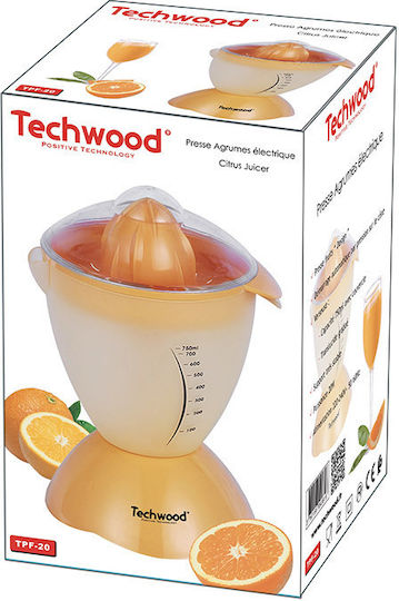 Techwood Electric Juicer 20W with 750ml Capacity Orange