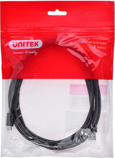Unitek USB 3.0 Cable USB-C Male - USB-A Black 3m