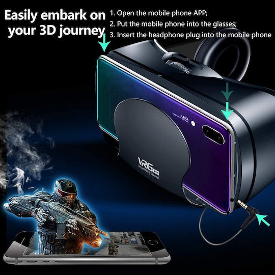 VRG Pro VR Headset for Mobile from 5" to 7"
