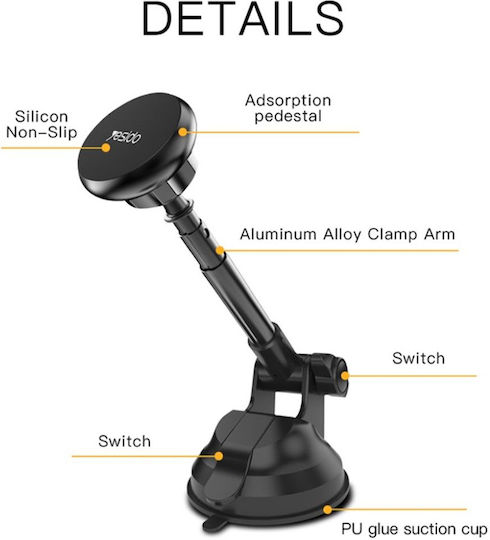 Yesido C41 Handyhalterung Auto mit Magnet Schwarze