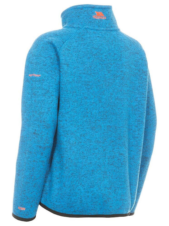 Trespass Girls Fleece Cardigan with Zipper Blue