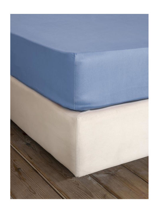 Nima Bettlaken Super-Doppel 240x260cm. Superior Denim Blue