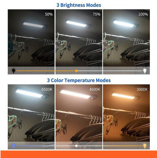 Sogo Rechargeable LED Light Linear for Cabinets with Battery Powered and Photocell Sophia 1pcs