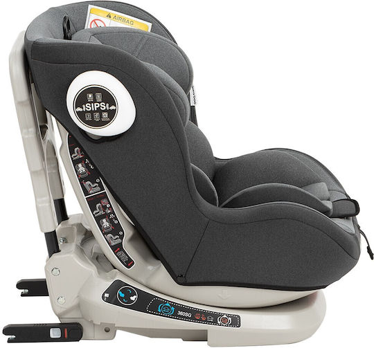 Kikka Boo Twister Sips Baby Car Seat with Isofix Black 0-25 kg
