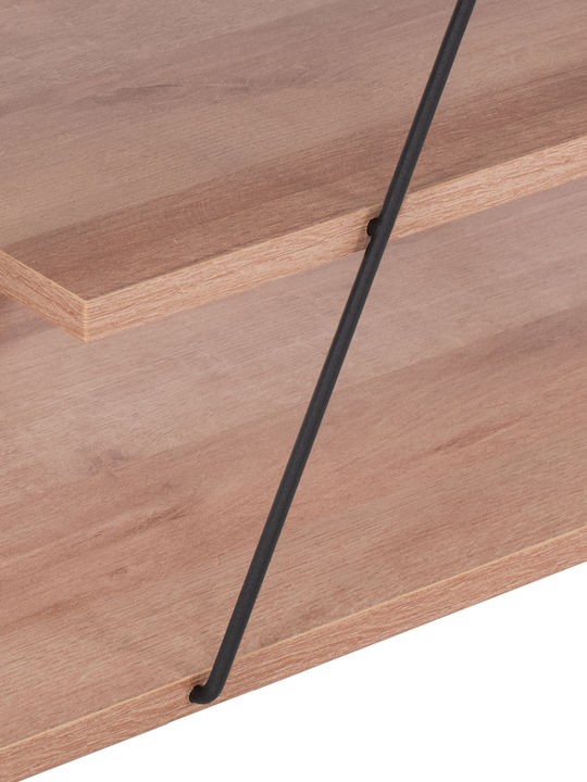 TV Stand Wooden Tars Black / Natural L120xW32xH33cm