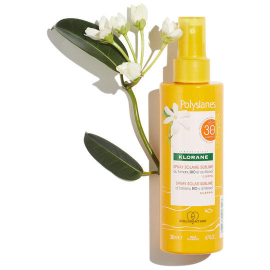 Klorane Polysianes Слънцезащитен Лосион за Тяло SPF30 в Спрей 200ml