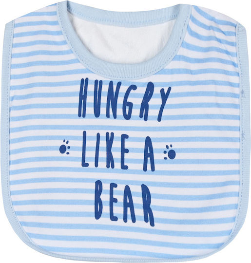 Energiers 11-223495-0 Bib from 100% Cotton with Button Light Blue 2pcs