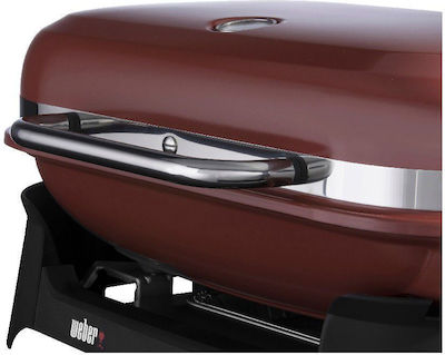 Weber Lumin Crimson Επιτραπέζια Ηλεκτρική Ψησταριά Σχάρας 2200W με Καπάκι και Ρυθμιζόμενο Θερμοστάστη 49.5x33.5εκ.