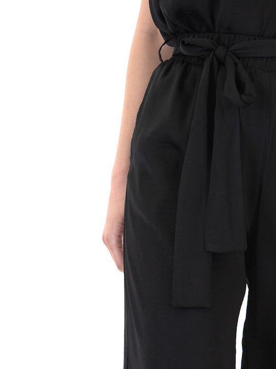Damenhose in Breit Bein Stil Schwarze