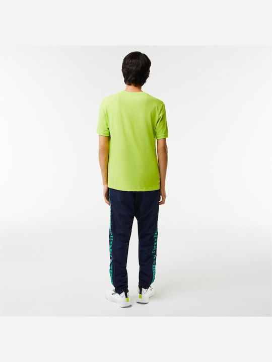 Lacoste Technical Jersey Αθλητικό Ανδρικό T-shirt Lime Μονόχρωμο