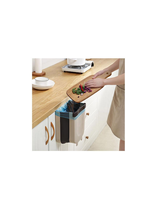 Coș De Gunoi Pentru Dulap Plastic Alb-Negru 8lt